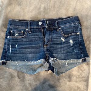 Abercrombie dark denim jean shorts!